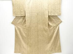 未使用品　仕立て上がり　絞り幾何学模様小紋着物